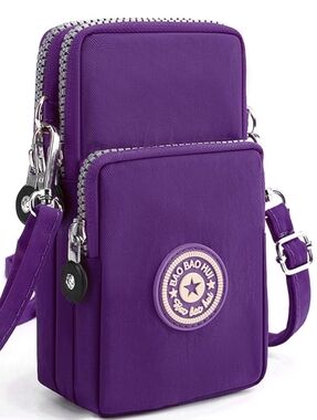 Crossbody Bag Phone Sleeve Concert Venue Festival Adjustable Strap Arm Wrist NWT